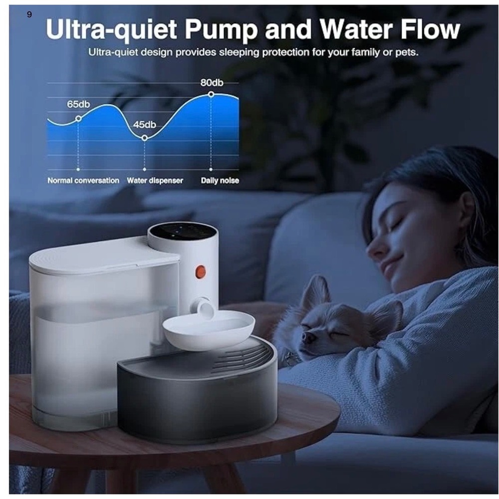 Petgravity Smart Self-Refill Pet Water Fountain 3L Wireless 180-Day Battery - Picture 3 of 10